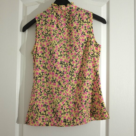 COPY - Lilly Pulitzer Ruffle Blouse Tank Flamingos size XS - Picture 2 of 7
